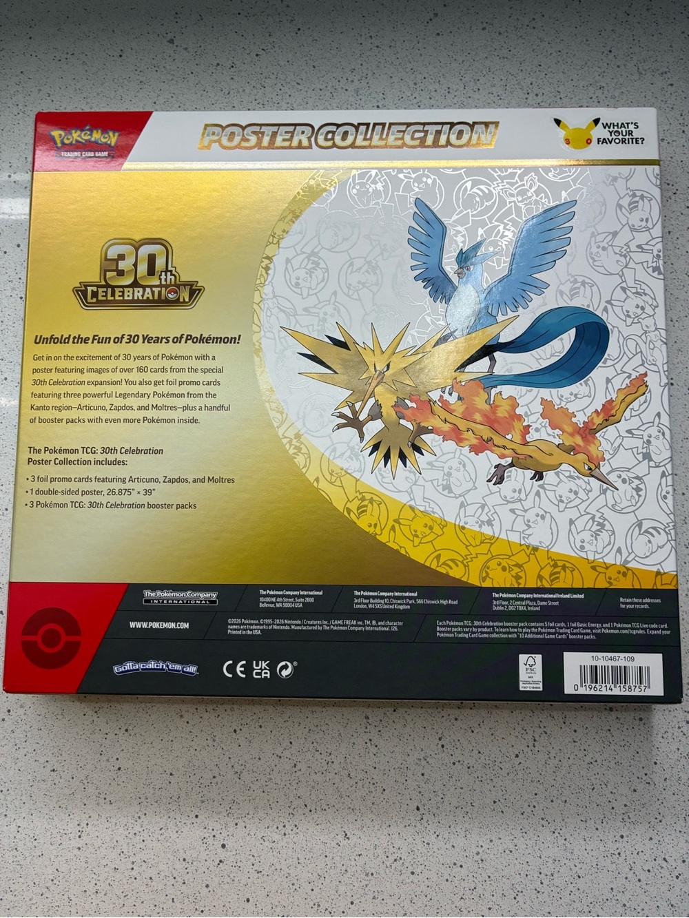 Pokemon 30th Celebration Booster Collection - Gold Trading Cards - Picture 2 of 2